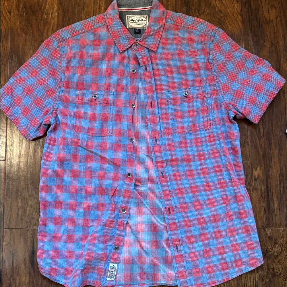 Pendleton Red And Blue Checkered Button Down Shirt - image 1